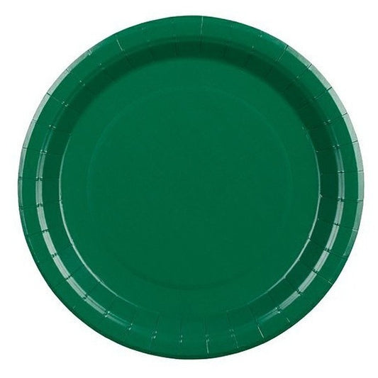 Talíře papírové tmavě zelené 18 cm 6 ks