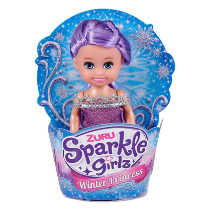 Princezna zimní Sparkle Girlz malá v kornoutku zimní princezna blond