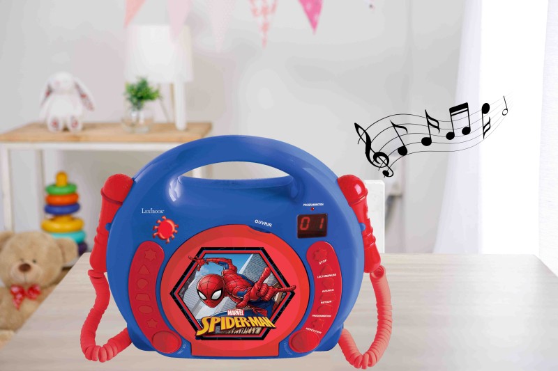 Lexibook CD přehrávač Spiderman se 2 mikrofony