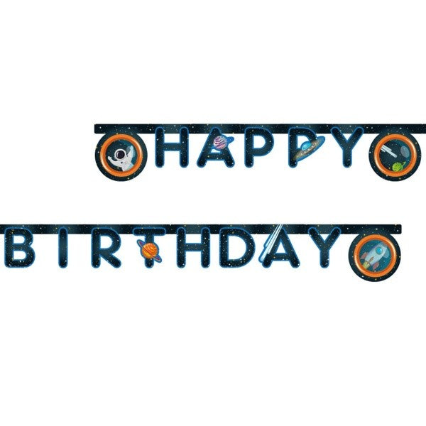 Banner Vesmír "Happy Birthday" 2 m