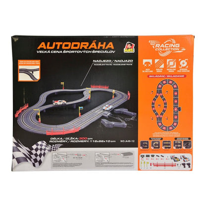 Autodráha 300 cm, bez zdroje, napájení přes USB kabel, 118 x