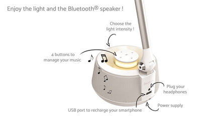 Lexibook stolní lampa LED s bluetooth reproduktorem