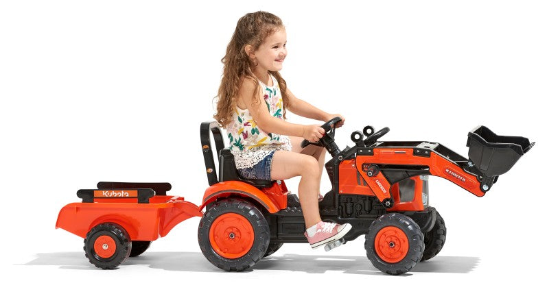 Traktor šlapací Kubota M7171 s valníkem a přední lžící oranž