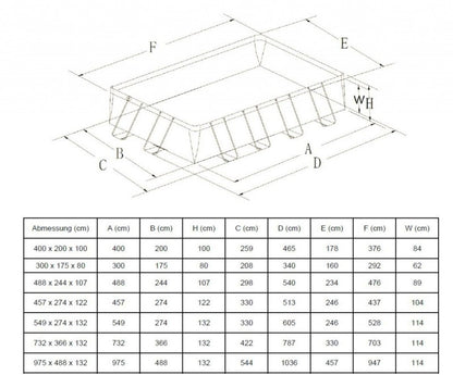 Bazénový set 300 x 175 x 80 cm