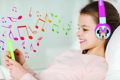 Lexibook 2v1 bluetooth skládací sluchátka Minnie s limitem hlasitosti