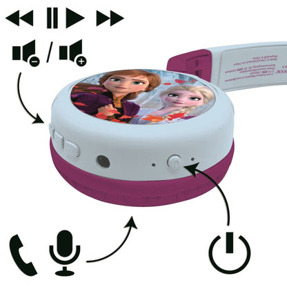 Lexibook 2v1 bluetooth skládací sluchátka Frozen s limitem hlasitosti