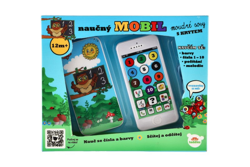 Naučný mobilní telefon s krytem Moudrá sova