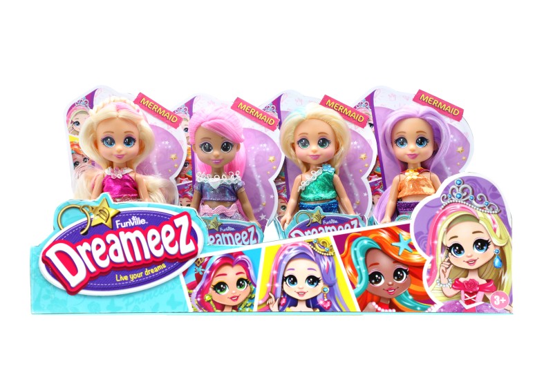 Dreameez mini mořská panna v kornoutku blod vlásky, růžový top