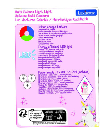 Lexibook kapesní lampička 3D Jednorožec
