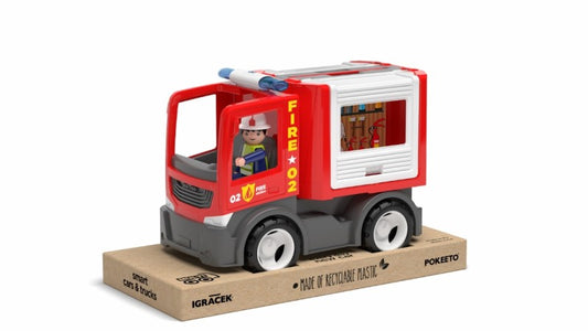 MultiGO ECO Fire - Multikorbička s hasičem - auto s Igráčkem