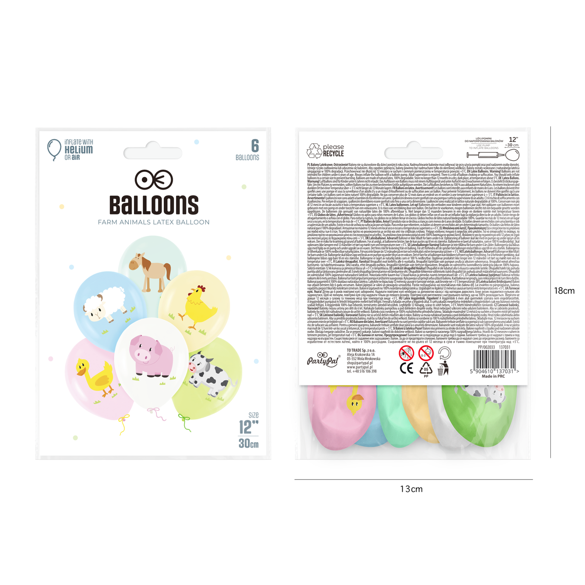 Pejskové - Latexové balónky s potiskem - 30 cm 6 ks