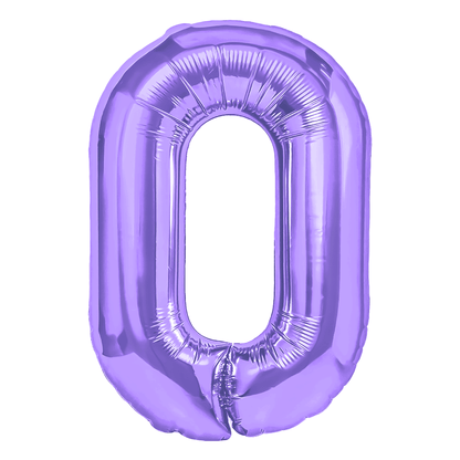 Foliový balón číslo 0 purple 100 cm