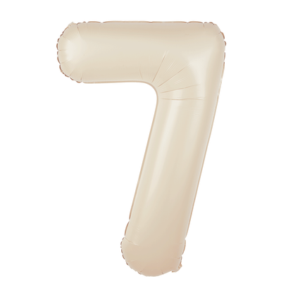 Foliový balón číslice 7 krémový 100 cm