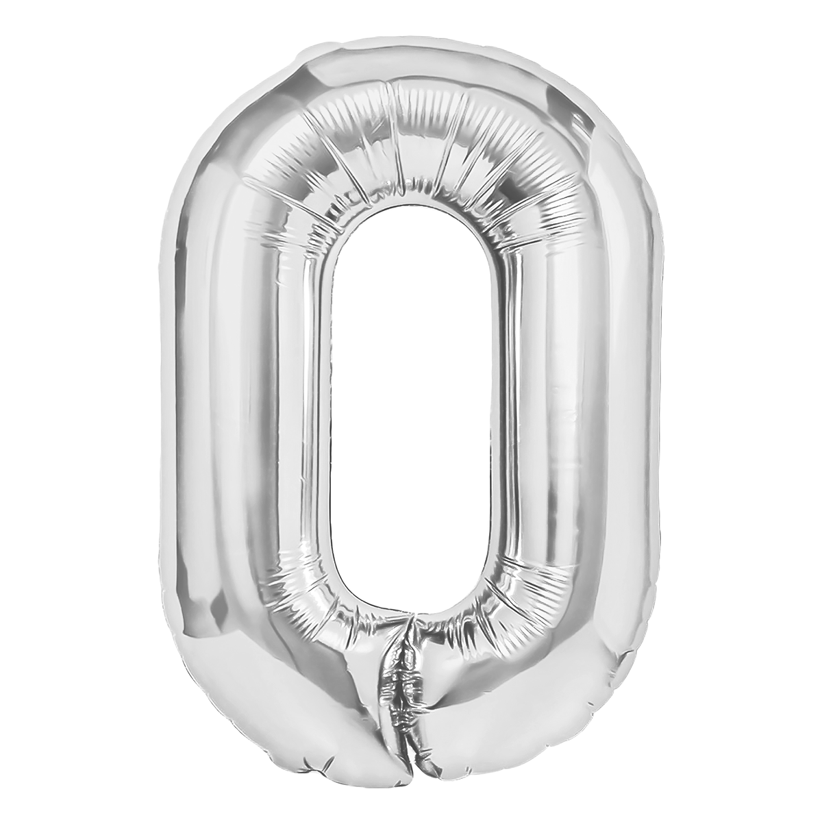 Foliový balón číslice 0 stříbrný 70 cm