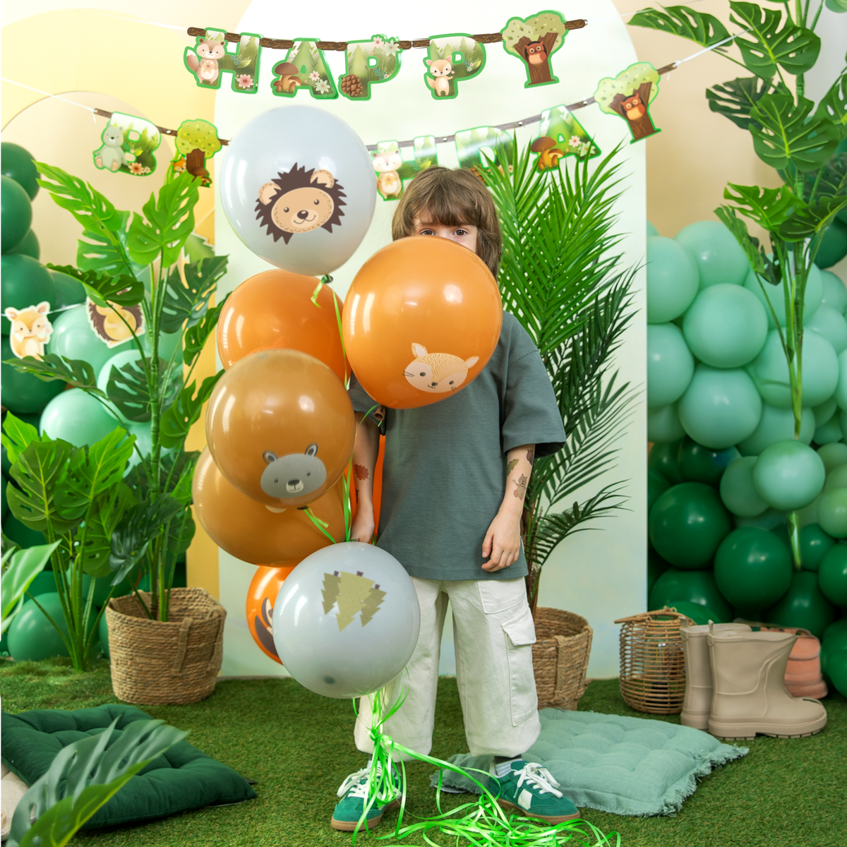 Lesní kamarádi -  Balonky s potiskem 30 cm - 8 ks set