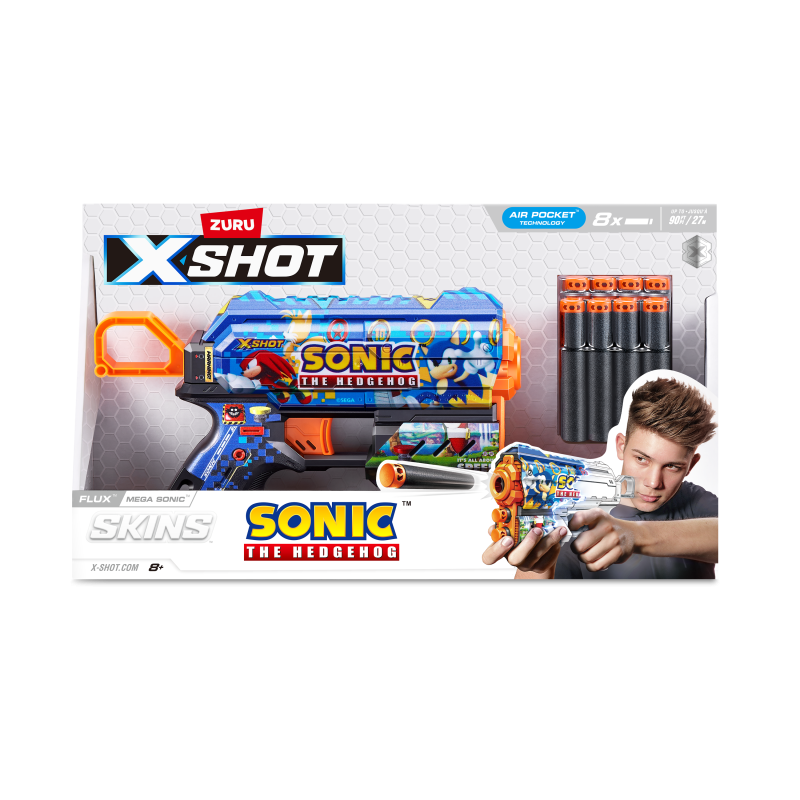 ZURU X-SHOT Skins Flux Sonic the Hedgehog - více druhů