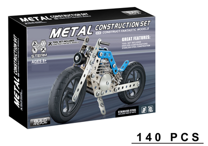 Kovová stavebnice 140 ks - Motorka