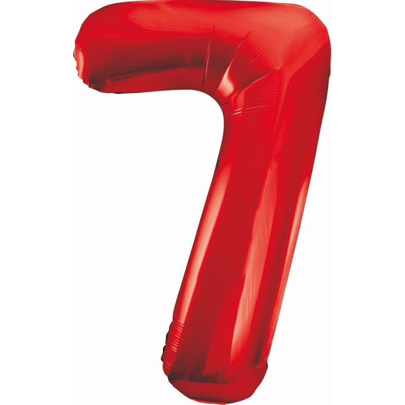 Balónek foliový čislice 7 červená 85cm