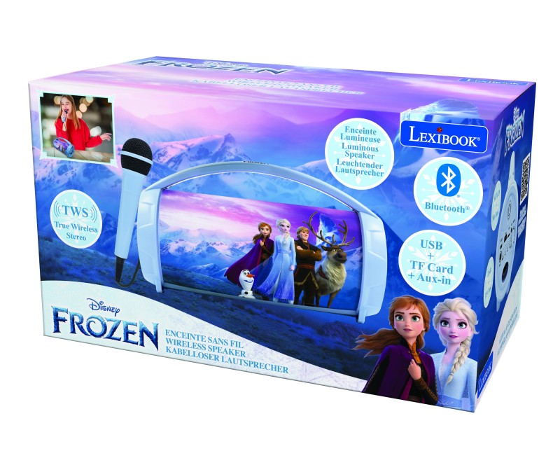 Lexibook bluetooth reproduktor Frozen s mikrofonem svítící