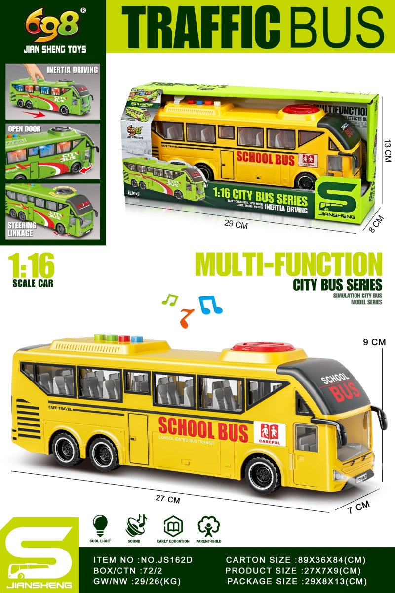 Autobus školní žlutý 1:16