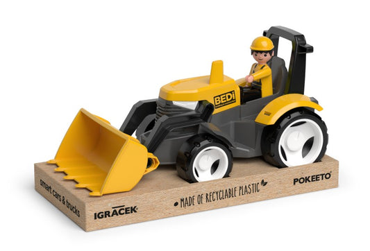 MultiGO ECO Žlutý traktor s radlicí, figurka Igráček