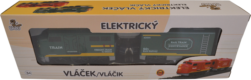 BABU vláčky - Elektrický vláček zelený - set 2 ks