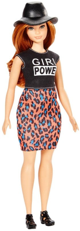 Barbie modelka tyrkysová sukně a top s duhou