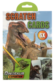 Vyškrabávací obrázky Dinosaurů  6 scratcg cards 21x14