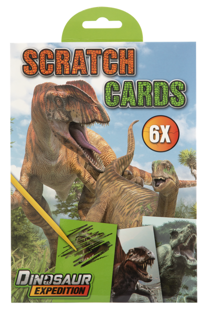 Vyškrabávací obrázky Dinosaurů  6 scratcg cards 21x14