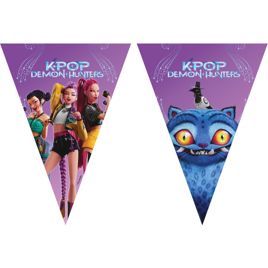 Banner papírový trojúhelníkový K-Pop Demon Hunters