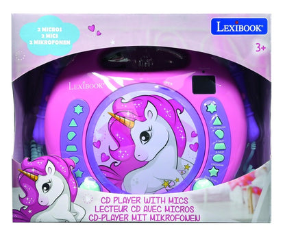 Lexibook CD přehrávač Jednorožec se 2 mikrofony