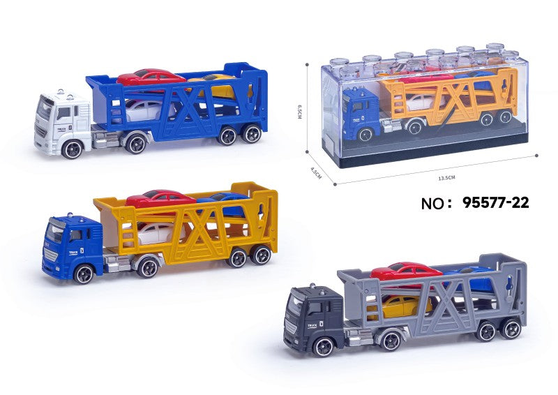 Kovový model kamionu s návěsem 1:64 - více druhů modrý tahač