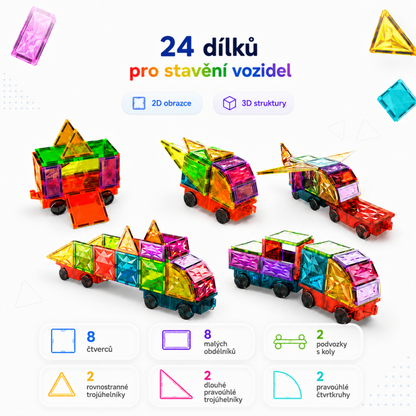 Geomag Magnetic Tiles Auta