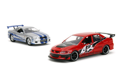 Rychle a zběsile Twin Pack 2006 Mitsubishi Lancer Evo IX + Brianův 2002 Nissan Skyline GTR