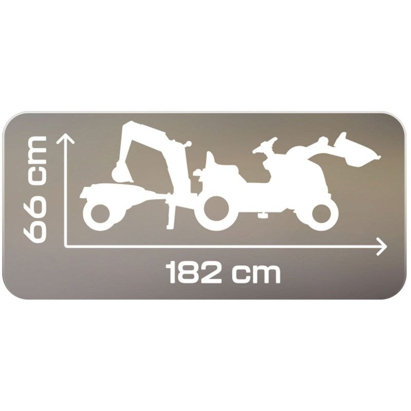 Smoby Šlapací traktor Builder Max s bagrem a vozíkem 710304