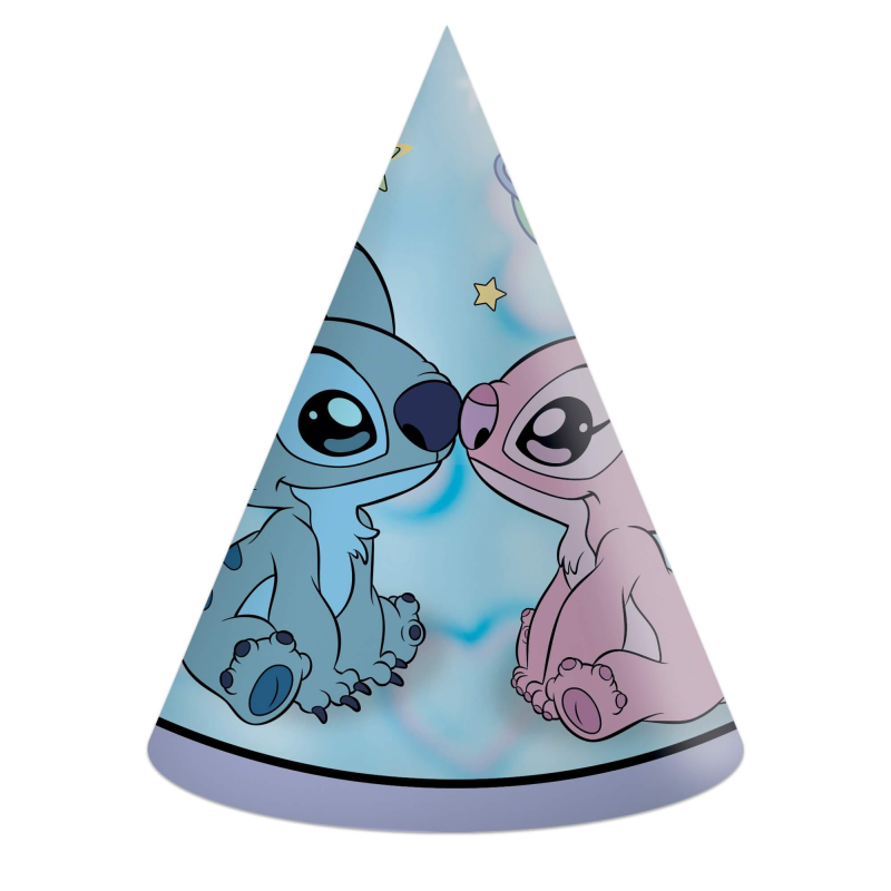 Čepičky papírové Stitch a Angel Cute 6 ks