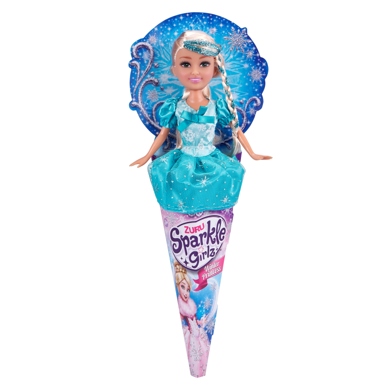 Princezna zimní Sparkle Girlz v kornoutku fialová