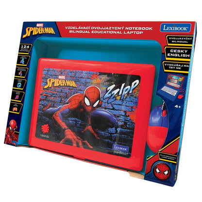 Lexibook česko-anglický vzdělávací notebook Spiderman 124 aktivit