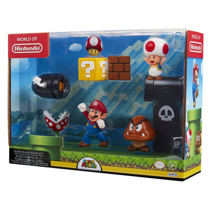 Sada figurek Super Mario 6 cm Dungeon Diorama
