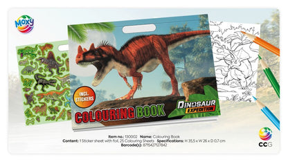 Kniha omalovánek Dino se samolepkami