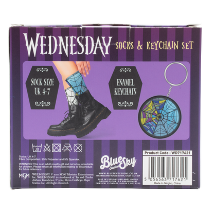 Wednesday dárkový set klíčenka/ponožky