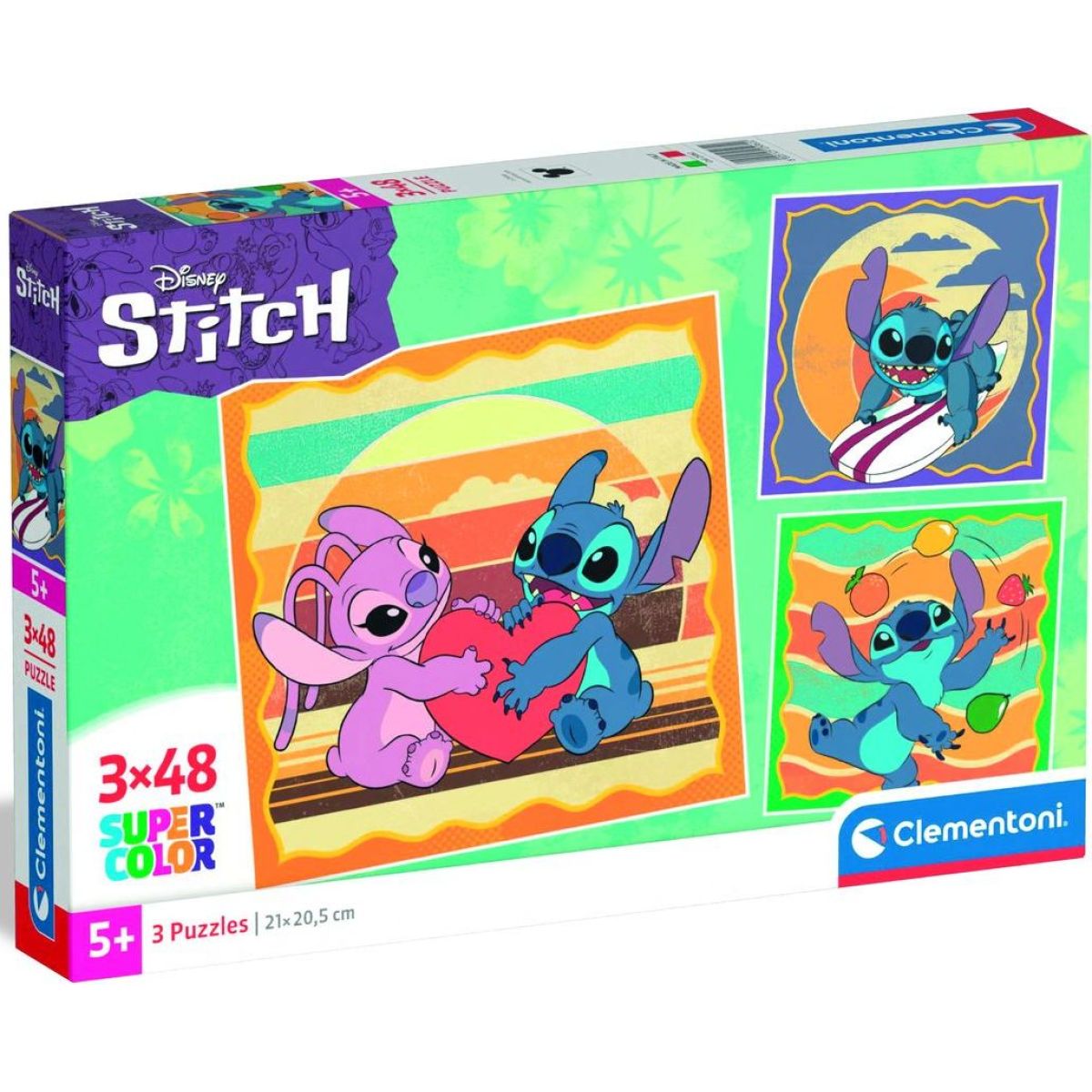 Clementoni - Puzzle 3x48 Stitch