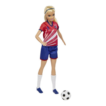 Barbie fotbalová panenka - Barbie v červeném dresu