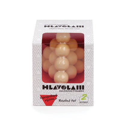 Dřevěný hlavolam - Kuličková pyramida