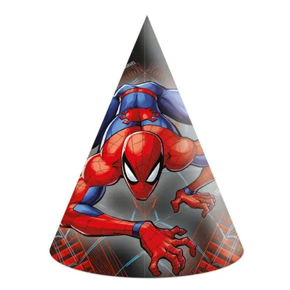 Čepičky papírové Spiderman World of Web 6 ks