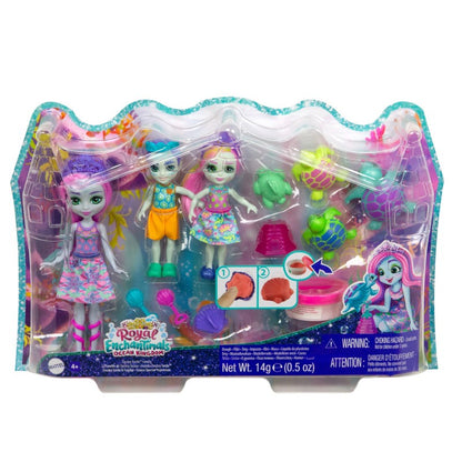 Enchantimals mořské království rodinka s doplňky pandy