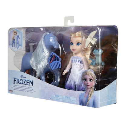 Panenka Ledové království Mini Elsa 15 cm a kouzelný kůň Nokk