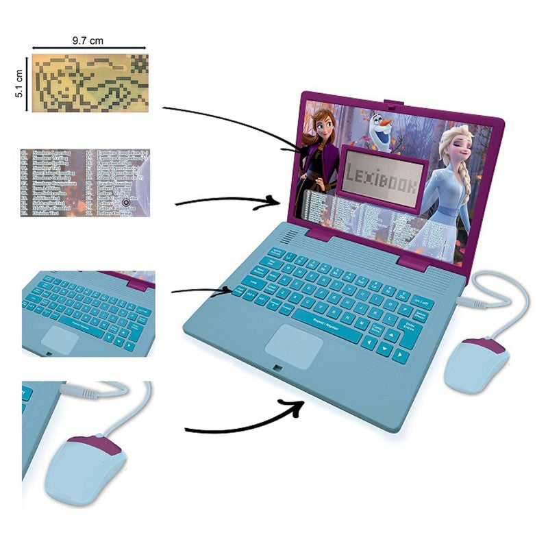 Lexibook česko-anglický vzdělávací notebook Frozen se 124 aktivitami