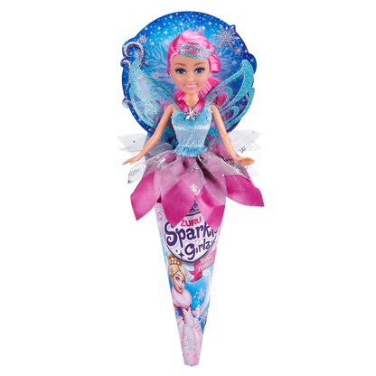 Princezna zimní Sparkle Girlz v kornoutku fialová