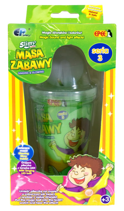 Slimy S3 sliz se svítící kuličkou oranžový